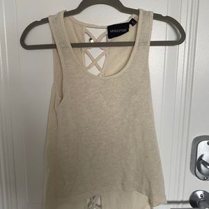 Mink Pink Tank with Open Braided Back